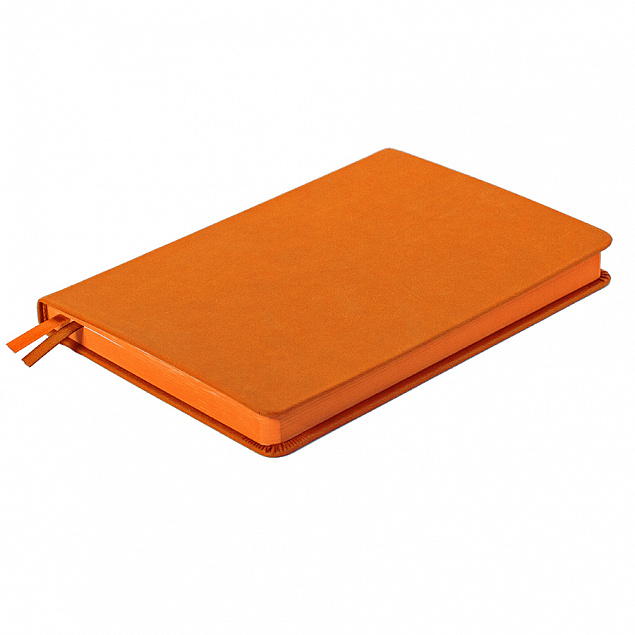 Ежедневник недатированный Softie, А5, оранжевый, блок в клетку, оранжевый обрез с логотипом в Белгороде заказать по выгодной цене в кибермаркете AvroraStore