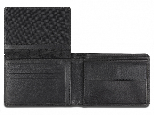 Бумажник Mano Don Montez, натуральная кожа в черном цвете, 12,8 х 9 см с логотипом в Белгороде заказать по выгодной цене в кибермаркете AvroraStore