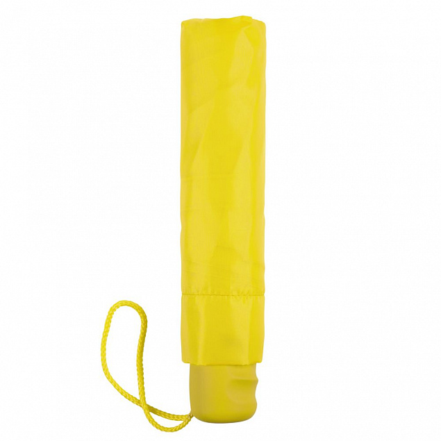 Зонт складной Basic, желтый с логотипом в Белгороде заказать по выгодной цене в кибермаркете AvroraStore