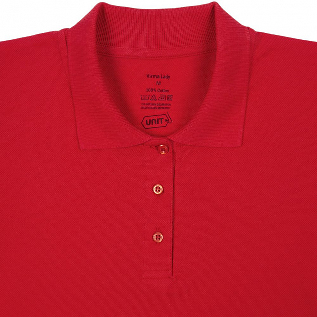 Рубашка поло женская Virma Lady, красная с логотипом в Белгороде заказать по выгодной цене в кибермаркете AvroraStore