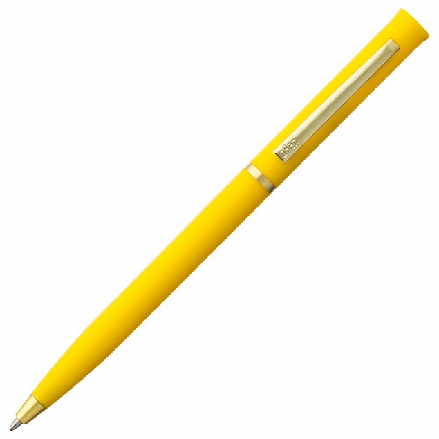 Ручка шариковая Euro Gold, желтая с логотипом в Белгороде заказать по выгодной цене в кибермаркете AvroraStore