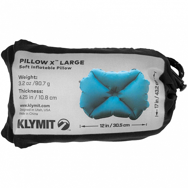 Надувная подушка Pillow X Large, бирюзовая с логотипом в Белгороде заказать по выгодной цене в кибермаркете AvroraStore