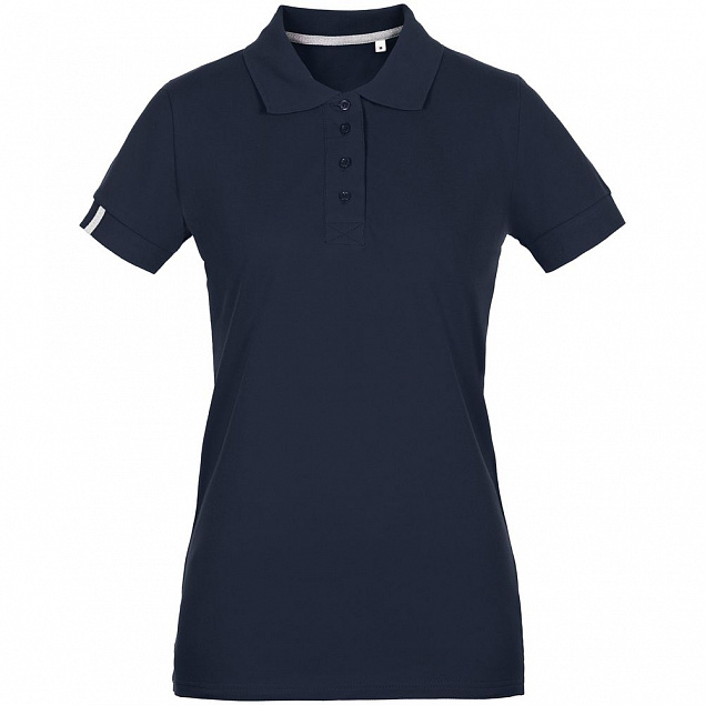 Рубашка поло женская Virma Premium Lady, темно-синяя с логотипом в Белгороде заказать по выгодной цене в кибермаркете AvroraStore