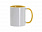 Кружка для сублимации, 330 мл, d=82 мм, стандарт А, белая, оранжева внутри, оранжевая ручка с логотипом в Белгороде заказать по выгодной цене в кибермаркете AvroraStore