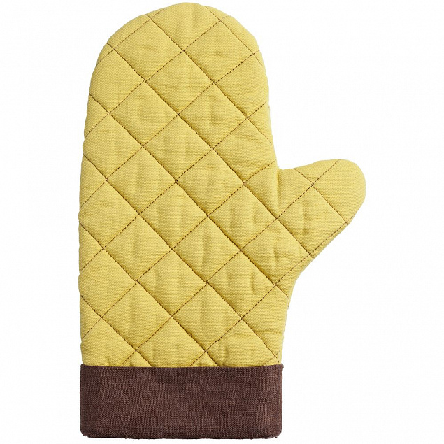 Прихватка-рукавица Keep Palms, горчичная с логотипом в Белгороде заказать по выгодной цене в кибермаркете AvroraStore