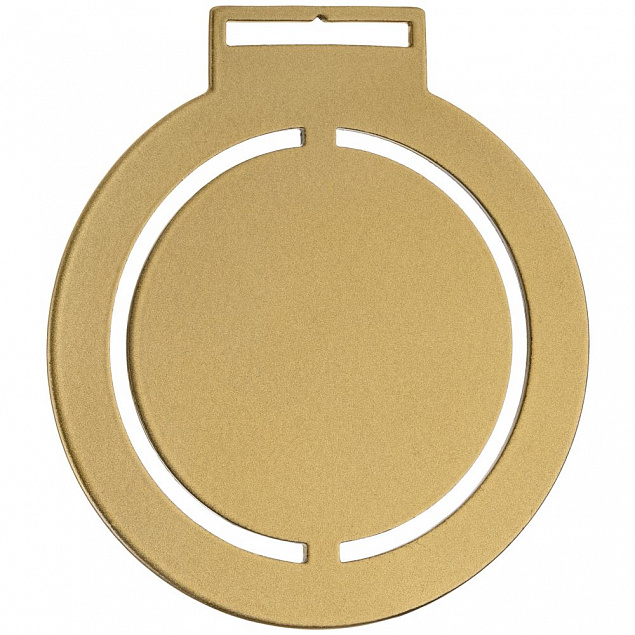 Медаль Steel Rond, золотистая с логотипом в Белгороде заказать по выгодной цене в кибермаркете AvroraStore