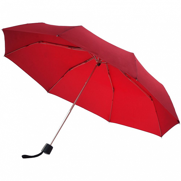 Зонт складной Fiber Alu Light, красный с логотипом в Белгороде заказать по выгодной цене в кибермаркете AvroraStore