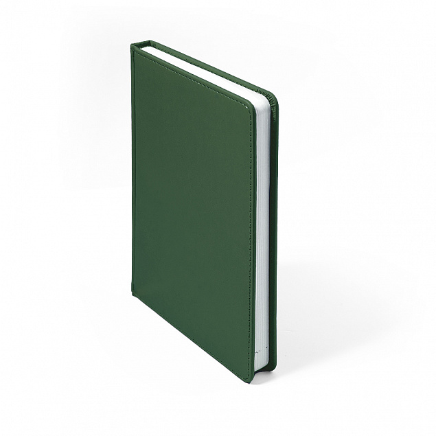 Ежедневник недатированный Campbell, А5,  темно-зеленый, белый блок с логотипом в Белгороде заказать по выгодной цене в кибермаркете AvroraStore