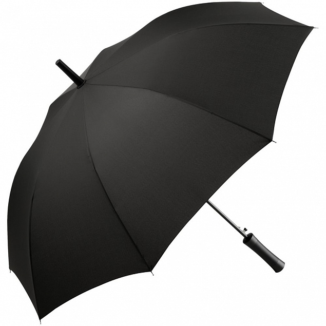Зонт-трость Lanzer, черный с логотипом в Белгороде заказать по выгодной цене в кибермаркете AvroraStore