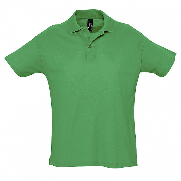 Поло мужское SUMMER II, ярко-зеленый, XS, 100% хлопок, 170 г/м2 с логотипом в Белгороде заказать по выгодной цене в кибермаркете AvroraStore
