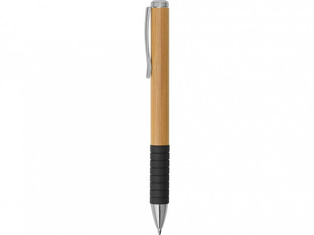 Ручка бамбуковая шариковая Gifu, черный с логотипом в Белгороде заказать по выгодной цене в кибермаркете AvroraStore
