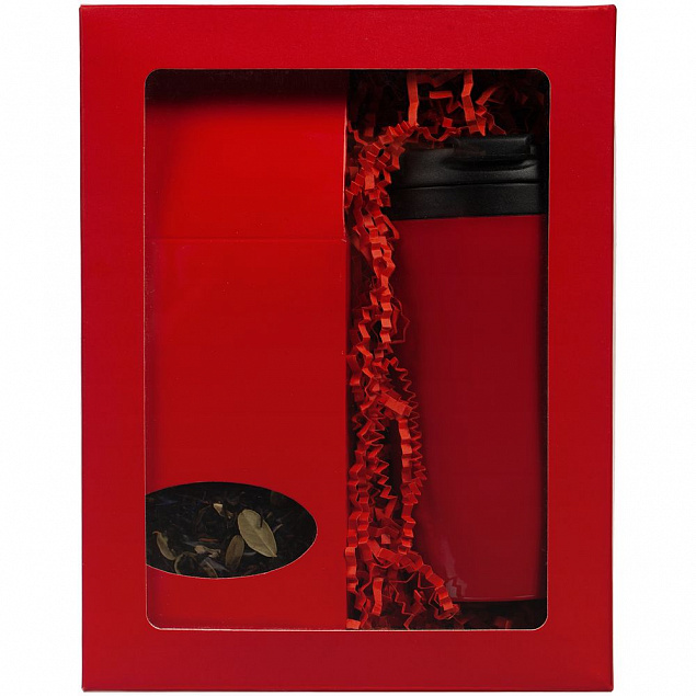 Коробка с окном InSight, красная с логотипом в Белгороде заказать по выгодной цене в кибермаркете AvroraStore