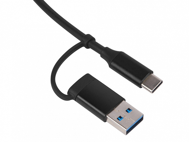 USB-хаб «Link» с коннектором 2-в-1 USB-C и USB-A, 2.0/3.0 с логотипом в Белгороде заказать по выгодной цене в кибермаркете AvroraStore