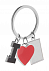 Брелок LOVE, серебристый с логотипом в Белгороде заказать по выгодной цене в кибермаркете AvroraStore
