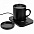 Кружка с подогревом и беспроводной зарядкой Dual Base Plus, черная с логотипом в Белгороде заказать по выгодной цене в кибермаркете AvroraStore