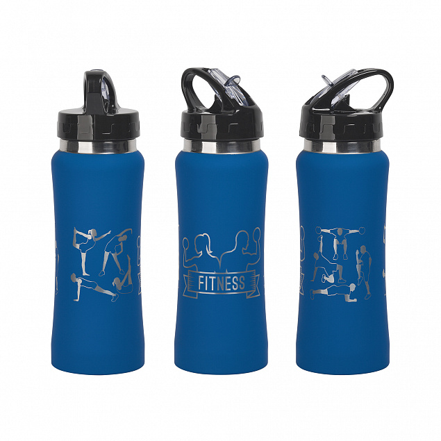 Бутылка для воды "Индиана" 600 мл, покрытие soft touch с логотипом в Белгороде заказать по выгодной цене в кибермаркете AvroraStore