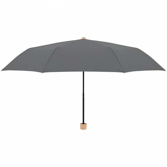 Зонт складной Nature Mini, серый с логотипом в Белгороде заказать по выгодной цене в кибермаркете AvroraStore