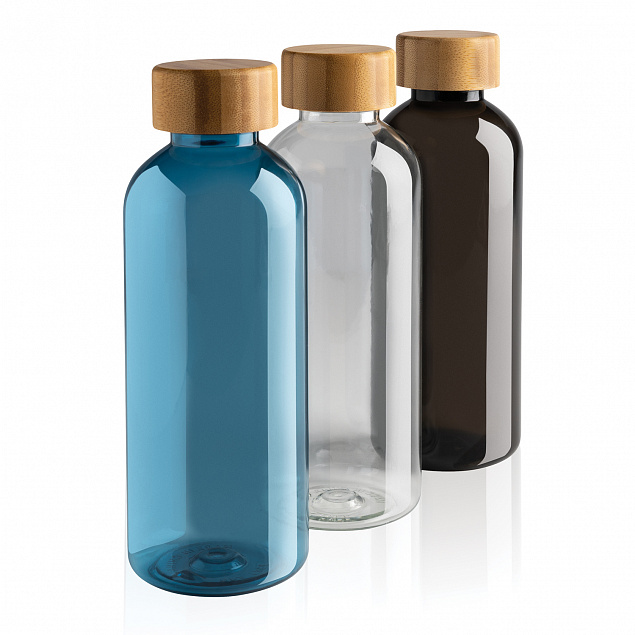 Бутылка для воды из rPET (стандарт GRS) с крышкой из бамбука FSC® с логотипом в Белгороде заказать по выгодной цене в кибермаркете AvroraStore