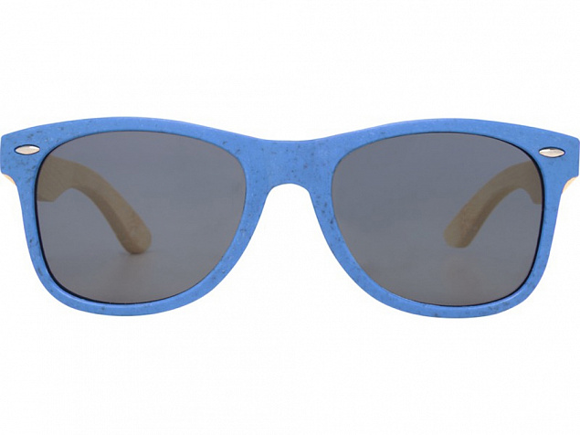 Sun Ray очки с бамбуковой оправой, process blue с логотипом в Белгороде заказать по выгодной цене в кибермаркете AvroraStore