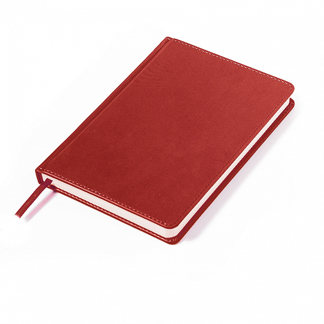 Ежедневник недатированный Campbell, А5,  красный, белый блок с логотипом в Белгороде заказать по выгодной цене в кибермаркете AvroraStore