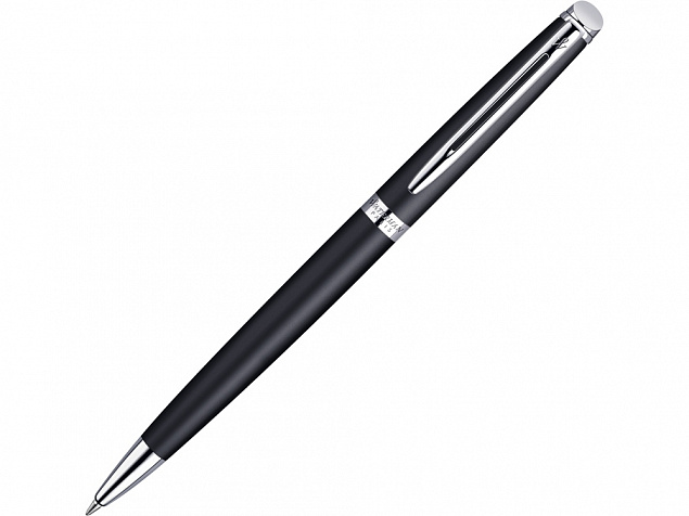 Ручка шариковая Waterman Hemisphere Matt Black CT M, черный матовый/серебристый с логотипом в Белгороде заказать по выгодной цене в кибермаркете AvroraStore