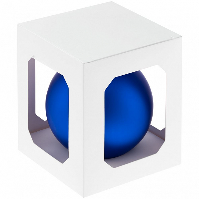 Елочный шар Finery Matt, 10 см, матовый синий с логотипом в Белгороде заказать по выгодной цене в кибермаркете AvroraStore