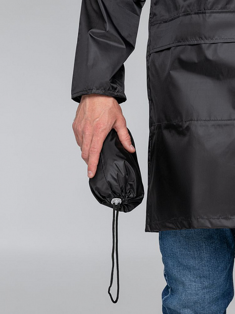 Дождевик с карманами «Плащ, плащ», черный с логотипом в Белгороде заказать по выгодной цене в кибермаркете AvroraStore