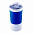 Термокружка вакуумная 'Funny" белая, голубой силикон с логотипом в Белгороде заказать по выгодной цене в кибермаркете AvroraStore