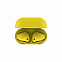 Наушники беспроводные с зарядным боксом TWS AIR SOFT, цвет желтый  с логотипом в Белгороде заказать по выгодной цене в кибермаркете AvroraStore