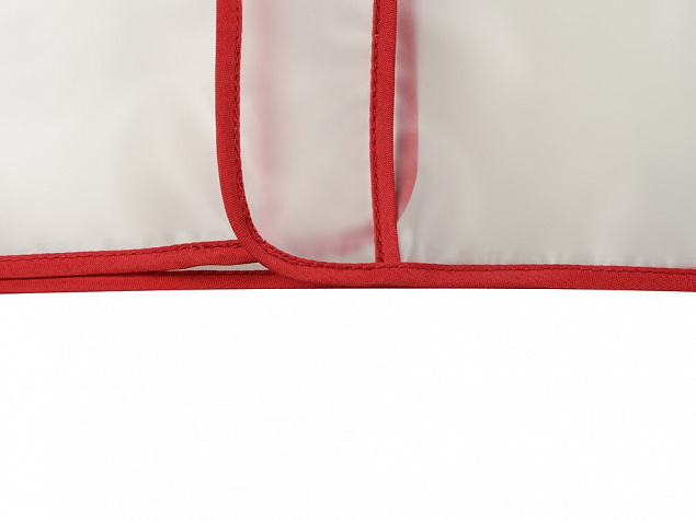 Дождевик Providence, прозрачный/красный с чехлом с логотипом в Белгороде заказать по выгодной цене в кибермаркете AvroraStore