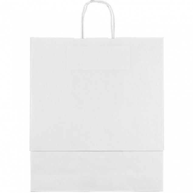Пакет бумажный Willy, большой, белый с логотипом в Белгороде заказать по выгодной цене в кибермаркете AvroraStore