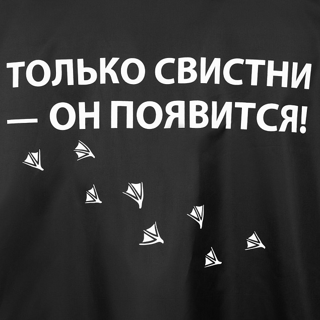Дождевик «Только свистни», черный с логотипом в Белгороде заказать по выгодной цене в кибермаркете AvroraStore