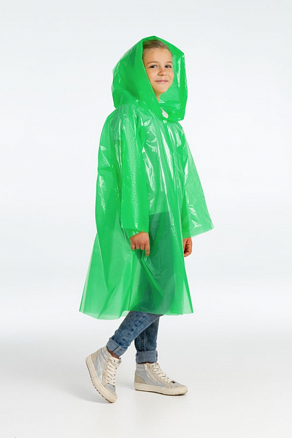 Дождевик-плащ детский BrightWay Kids, зеленый с логотипом в Белгороде заказать по выгодной цене в кибермаркете AvroraStore