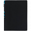 Ежедневник Flexpen Black, недатированный, черный с бирюзовым с логотипом в Белгороде заказать по выгодной цене в кибермаркете AvroraStore