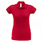 Рубашка поло женская Heavymill красная с логотипом в Белгороде заказать по выгодной цене в кибермаркете AvroraStore