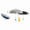 Зонт-трость антишторм Hurricane 27, серый с логотипом в Белгороде заказать по выгодной цене в кибермаркете AvroraStore