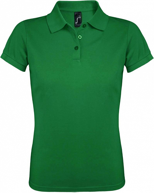 Рубашка поло женская PRIME WOMEN 200 ярко-зеленая с логотипом в Белгороде заказать по выгодной цене в кибермаркете AvroraStore