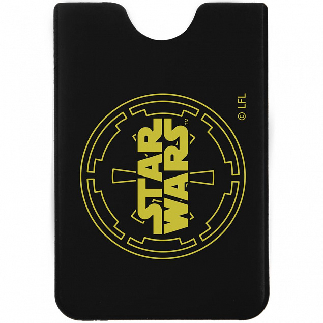 Чехол для карточки Star Wars, черный с желтым с логотипом в Белгороде заказать по выгодной цене в кибермаркете AvroraStore