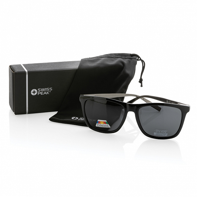 Солнцезащитные поляризационные очки Swiss Peak из переработанного пластика RCS с логотипом в Белгороде заказать по выгодной цене в кибермаркете AvroraStore