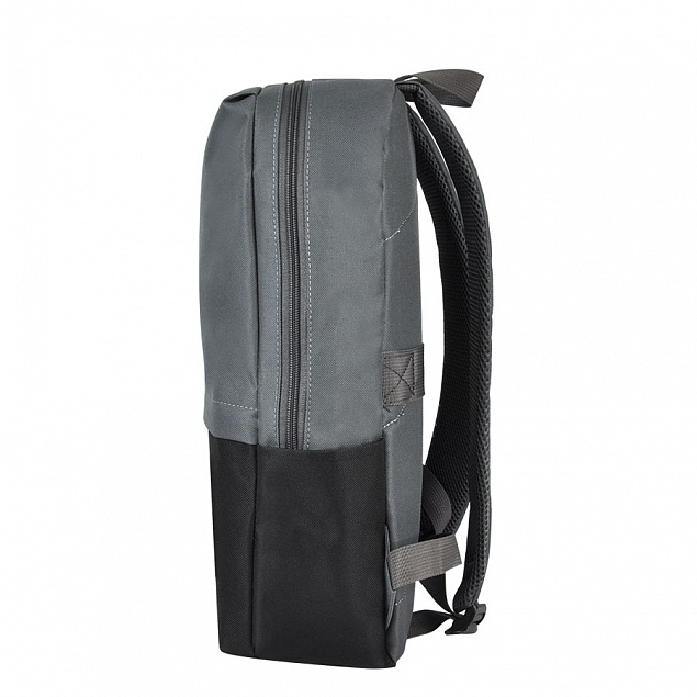 Рюкзак Eclat, серый/чёрный, 43 x 31 x 10 см, 100% полиэстер 600D с логотипом в Белгороде заказать по выгодной цене в кибермаркете AvroraStore