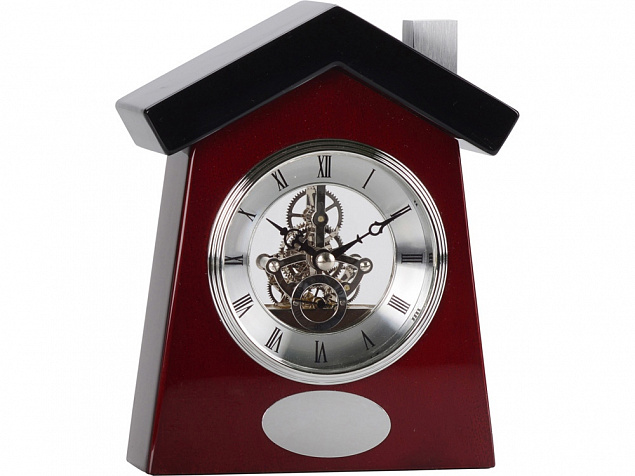 Часы настольные «Домик» с логотипом в Белгороде заказать по выгодной цене в кибермаркете AvroraStore