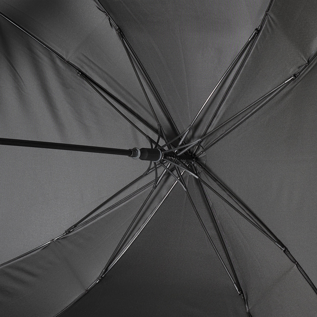 Зонт-трость с квадратным куполом, Mistral, черный с логотипом в Белгороде заказать по выгодной цене в кибермаркете AvroraStore