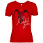 Футболка женская «Любовь зла», красная с логотипом в Белгороде заказать по выгодной цене в кибермаркете AvroraStore