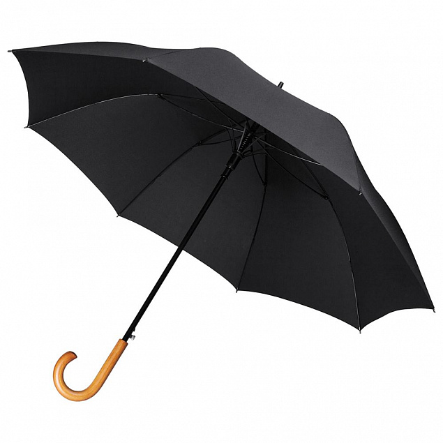 Зонт-трость Unit Classic, черный с логотипом в Белгороде заказать по выгодной цене в кибермаркете AvroraStore