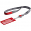 Чехол для пропуска с лентой и ретрактором Devon, красный с логотипом в Белгороде заказать по выгодной цене в кибермаркете AvroraStore