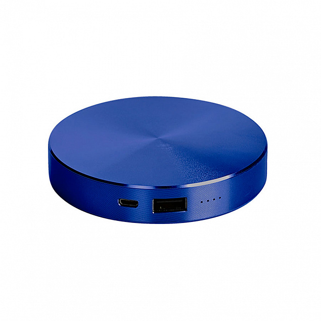 Универсальный аккумулятор "UFO" (6000mAh) в подарочной коробке,синий, 8,6х1,5 см,металл с логотипом в Белгороде заказать по выгодной цене в кибермаркете AvroraStore
