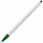 Ручка шариковая Tick, белая с зеленым с логотипом в Белгороде заказать по выгодной цене в кибермаркете AvroraStore