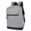 Рюкзак Boom, серый/чёрный, 43 x 30 x 13 см, 100% полиэстер  с логотипом в Белгороде заказать по выгодной цене в кибермаркете AvroraStore