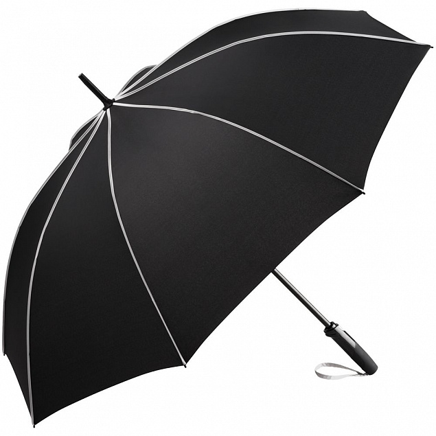 Зонт-трость Seam, светло-серый с логотипом в Белгороде заказать по выгодной цене в кибермаркете AvroraStore
