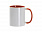 Кружка для сублимации, 330 мл, d=82 мм, стандарт А, белая, красная внутри, красная ручка с логотипом в Белгороде заказать по выгодной цене в кибермаркете AvroraStore